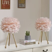 Rachel zoe deals pink feather lamp